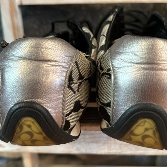 Coach Jayme black and silver‎ sneakers size 7.5 - Picture 6 of 10